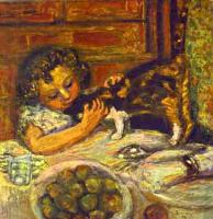 Pierre Bonnard - Little Girl with a Cat